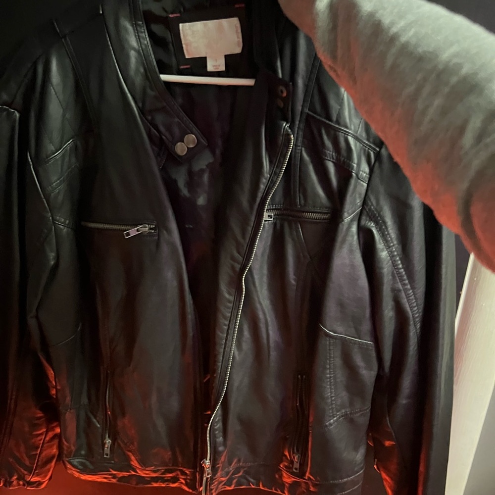 black leather jacket size 1